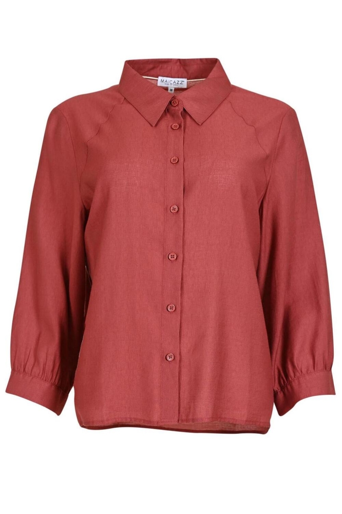 NIOLI BLOUSE SU25 20 311 BURNT